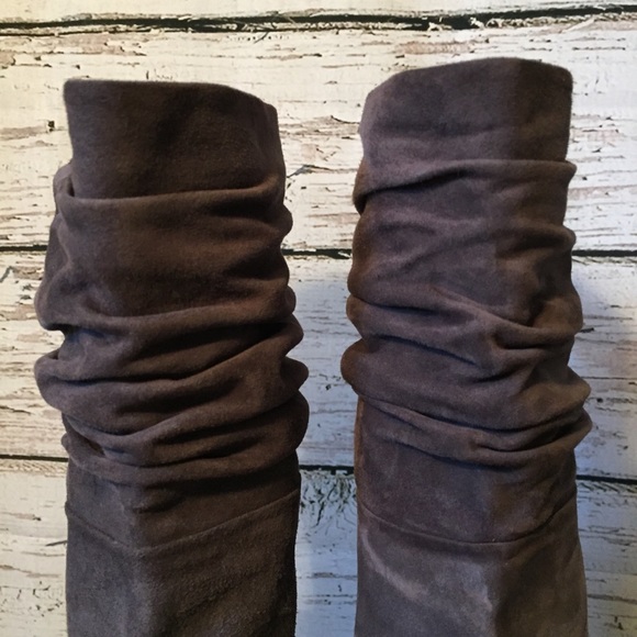 Roberto del Carlo slouch grey heeled boots 8.5 - Picture 3 of 13